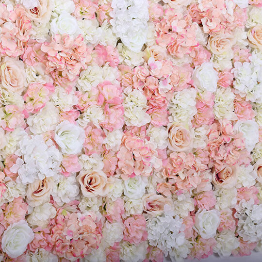 Pink & White Flower Wall