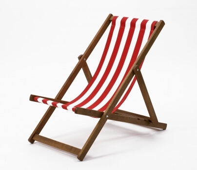 Red Striped Deck Chair