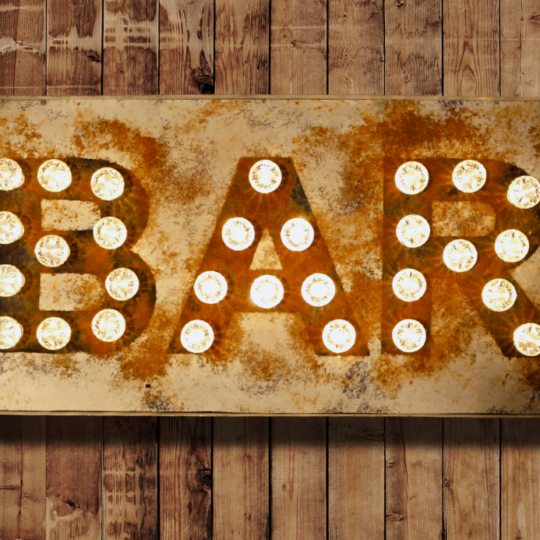 Vintage Light Up Bar Sign