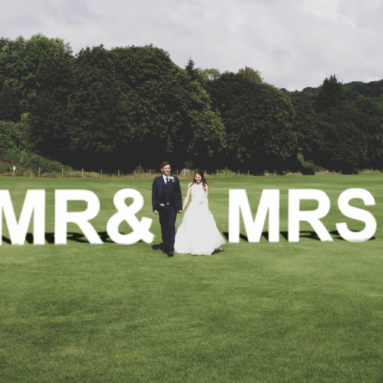 GIANT 4ft MR & MRS Letters
