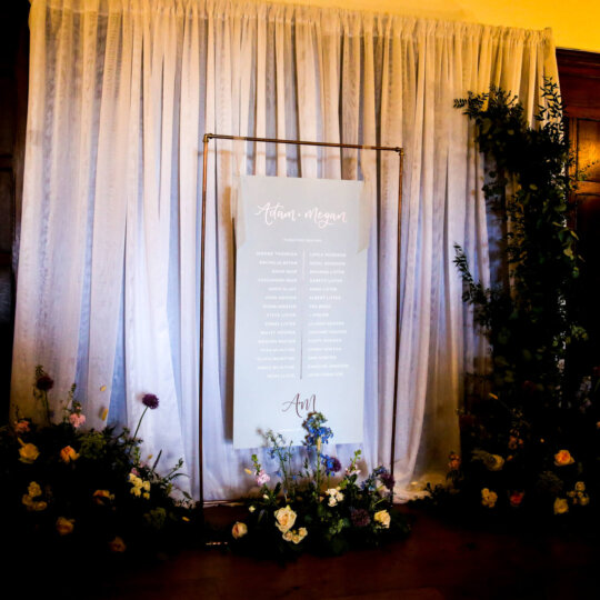 Copper Table Plan/Sign  Stand