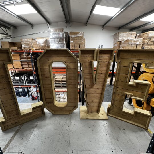 4ft Wooden Rustic LOVE Letters